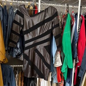 Bebe Addiction Shimmering Gray Dress